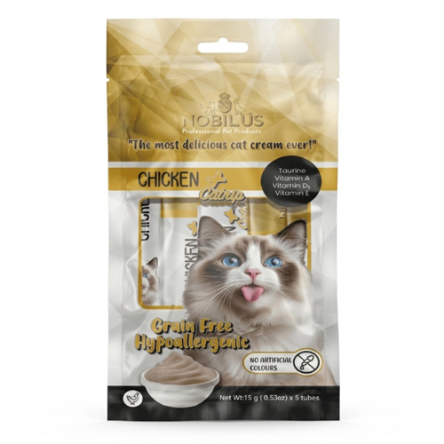 Nobilus Tavuk & Catnipli Kedi Krema Ödülü 5x15 Gr