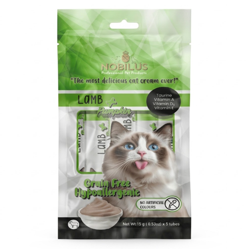 Nobilus Kuzu & Balkabaklı Kedi Krema Ödülü 5x15 Gr