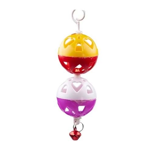 İkili Zilli Kuş Topu 12*4 cm 10lu