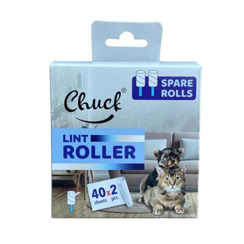 Chuck Tüy Toplama Rulosu Yedek Rulo 40 Yaprak x 2 Adet