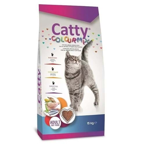 Catty Color Mix Tavuklu Kedi Maması 15 Kg
