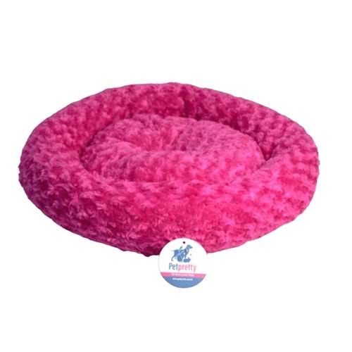 Simit Yatak Peluş Fuşya 55x55 cm