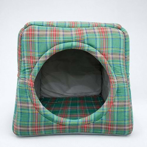 Ekose Üç Fonks. Yuva Yeşil Yatak 42x42x40