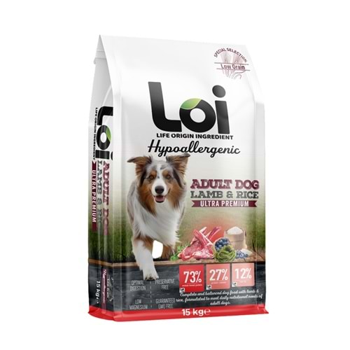Loi Kuzu Etli Yetişkin Köpek Maması 15 Kg