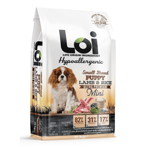 Loi Kuzu Etli Mini Irk Yavru Köpek Maması 15 Kg