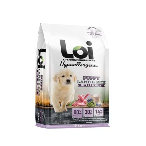 Loi Kuzu Etli ve Pirinçli Yavru Köpek Maması 15 Kg