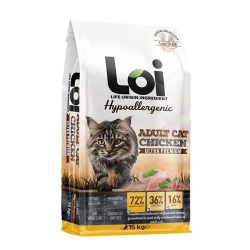 Loi Tavuklu Yetişkin Kedi Maması 15 Kg