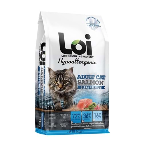 Loi Somonlu Yetişkin Kedi Maması 15 Kg