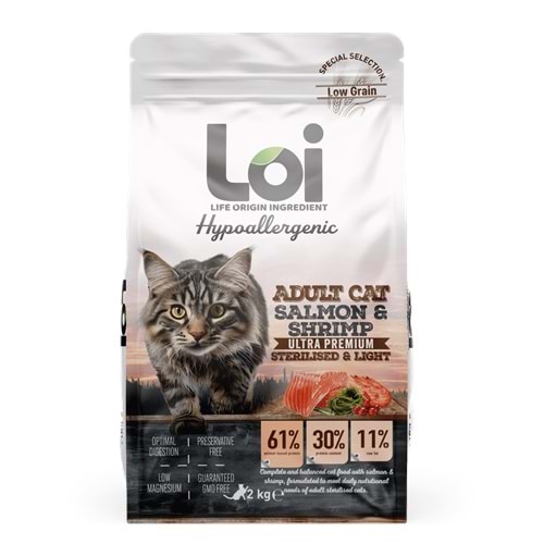 Loi Kısırlaştırılmış Somonlu Yetişkin Kedi Maması 2 Kg