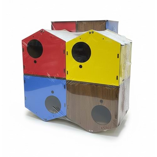 Baskılı Çatılı Muhabbet Yuvalık 4lü