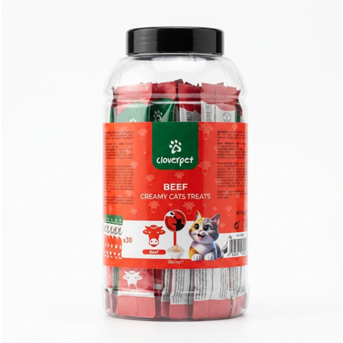 Cloverpet Kavanoz Krema Dana Etli 30x14 Gr