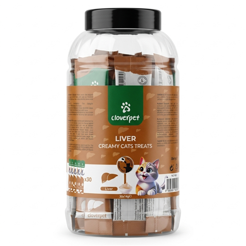 Cloverpet Kavanoz Krema Ciğerli 30x14 Gr