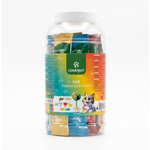 Cloverpet Kavanoz Krema Mix 30x14 Gr