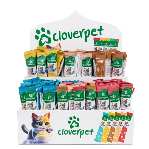 Cloverpet Stand Hediyeli Mix Krema Paketi 270 Adet x 14 Gr