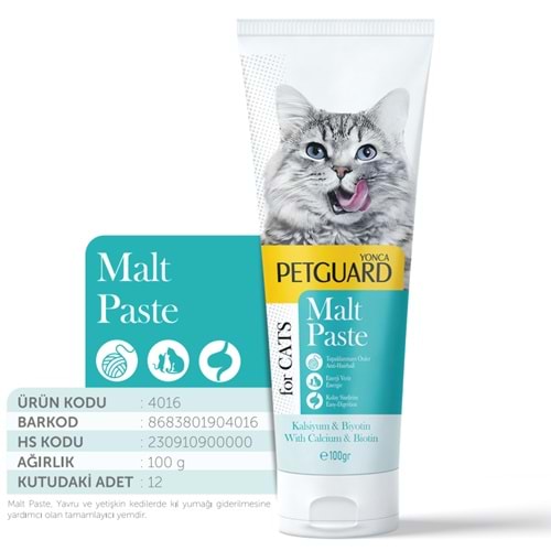 Petguard Malt Paste 100 Gr