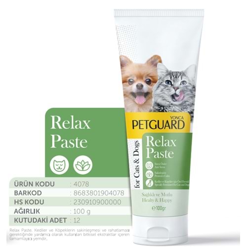 Petguard Relax Past Malt 100 Gr
