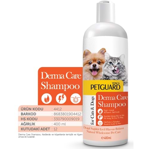 Petguard Derma Care Kedi Köpek Sıvı Şampuan 400 Ml