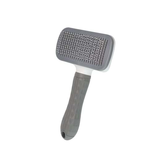 Zampa Silikon Top Başlıklı Kedi ve Köpek Fırçası Medium 14x9cm, Gri