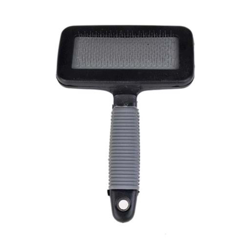 Zampa Silikon Top Başlıklı Kedi ve Köpek Fırçası Medium 14x9cm, Gri