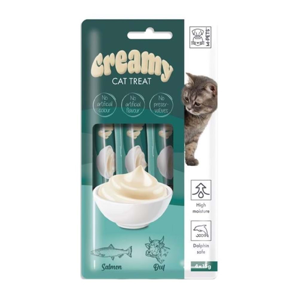 M-Pets Somon & Balıklı Biftekli Kedi Ödülü 4x15 gr