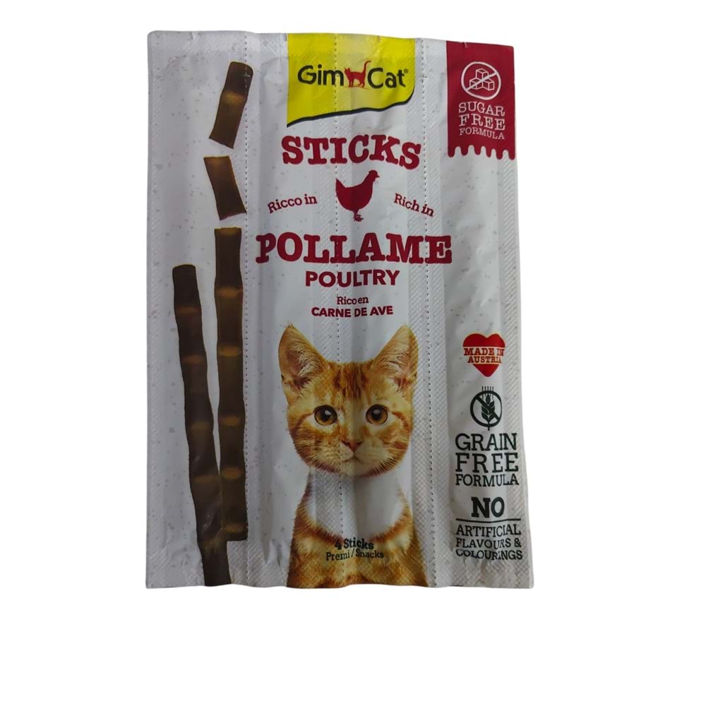 GİMCAT STİCKS KUZU&TAVUK 4'LÜ 20 GR