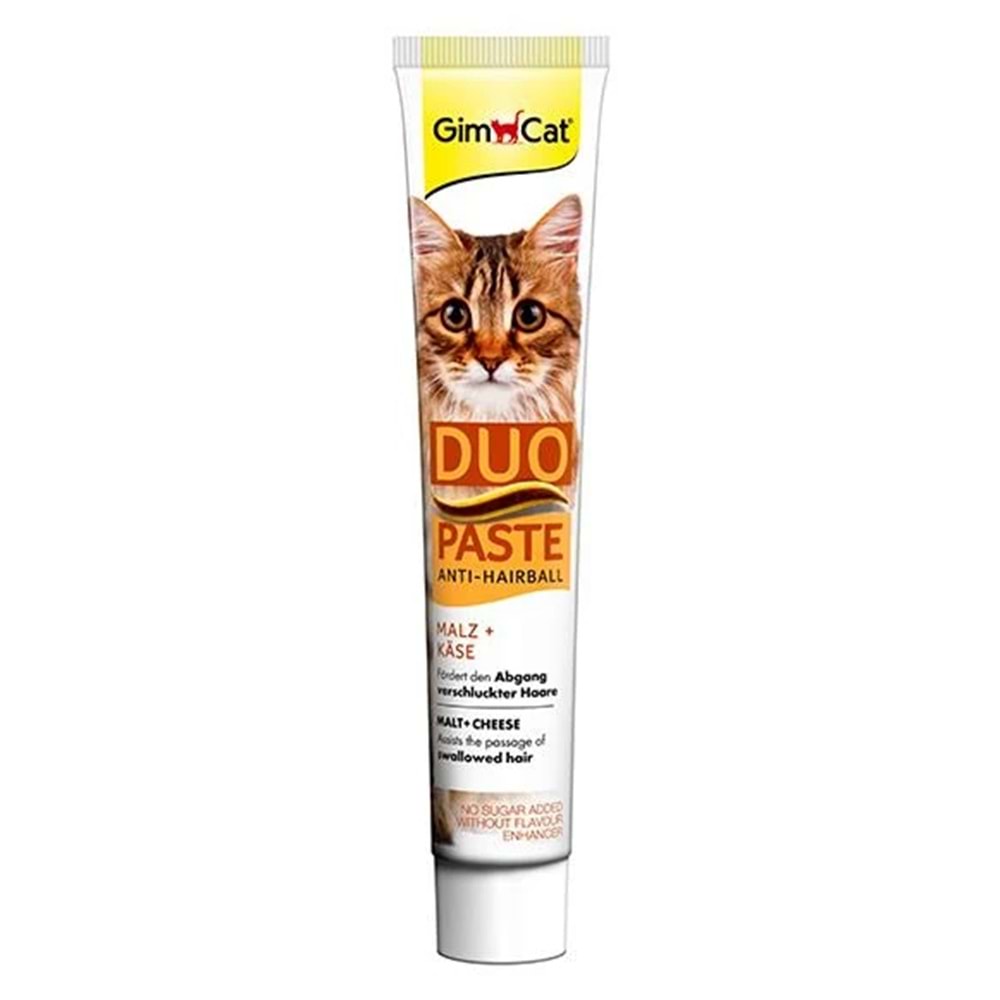 GimCat Duo Anti-Hairball & Peynirli Malt Paste 50 gr