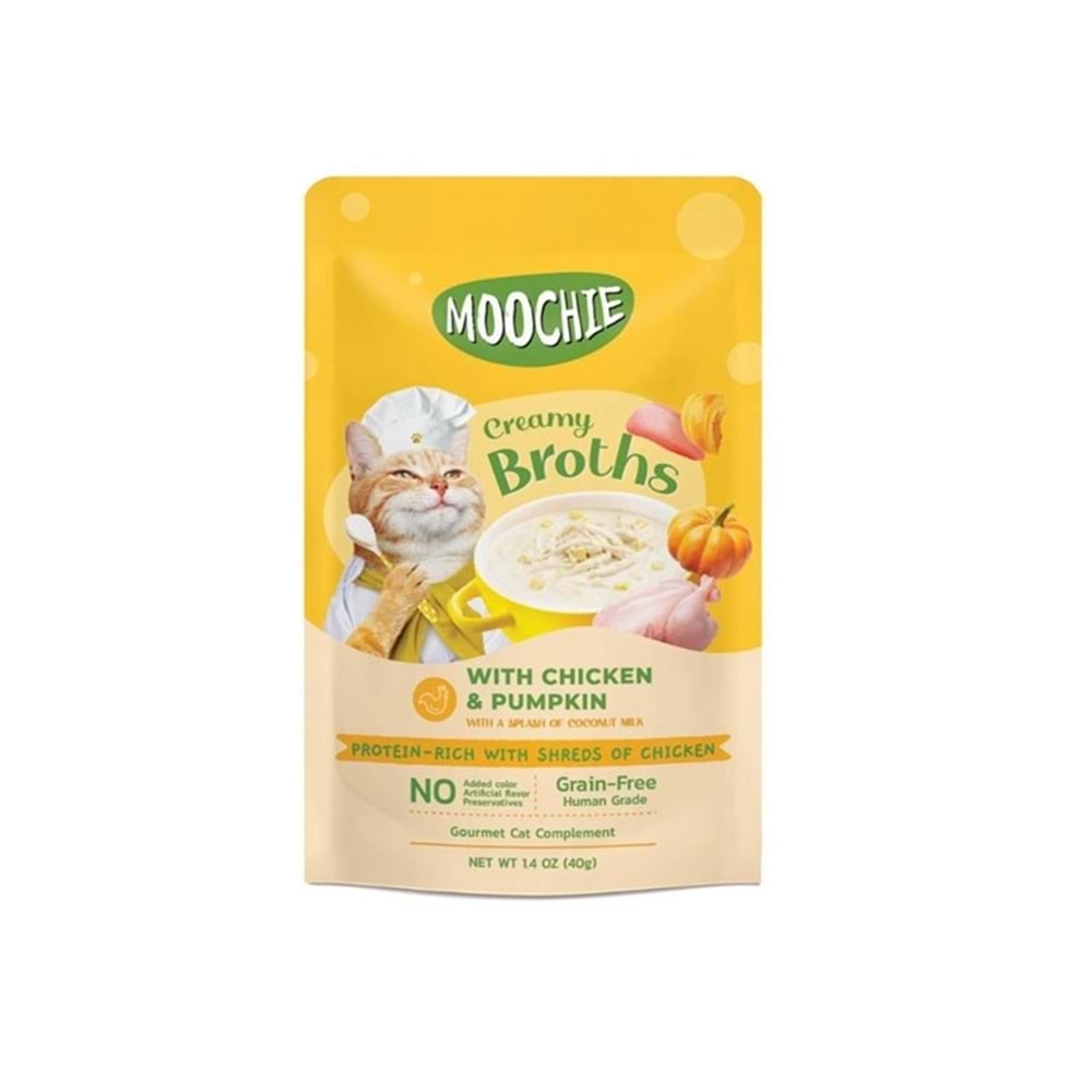 Moochie Çorba Kedi Ödülü Tavuklu & Balkabağı 40 Gr 16LI