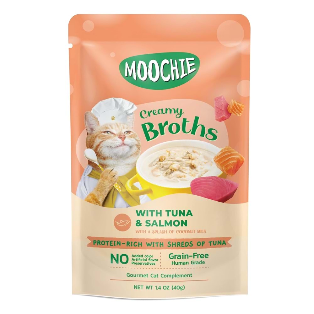 Moochie Çorba Kedi Ödülü Ton Balıklı & Somonlu 40 gr 16LI