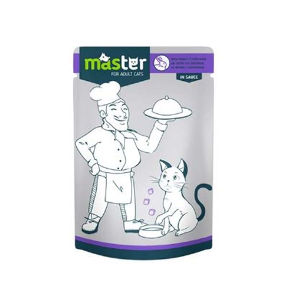 Master Tavşanlı Pouch Yaş Kedi Maması 80 gr x 24