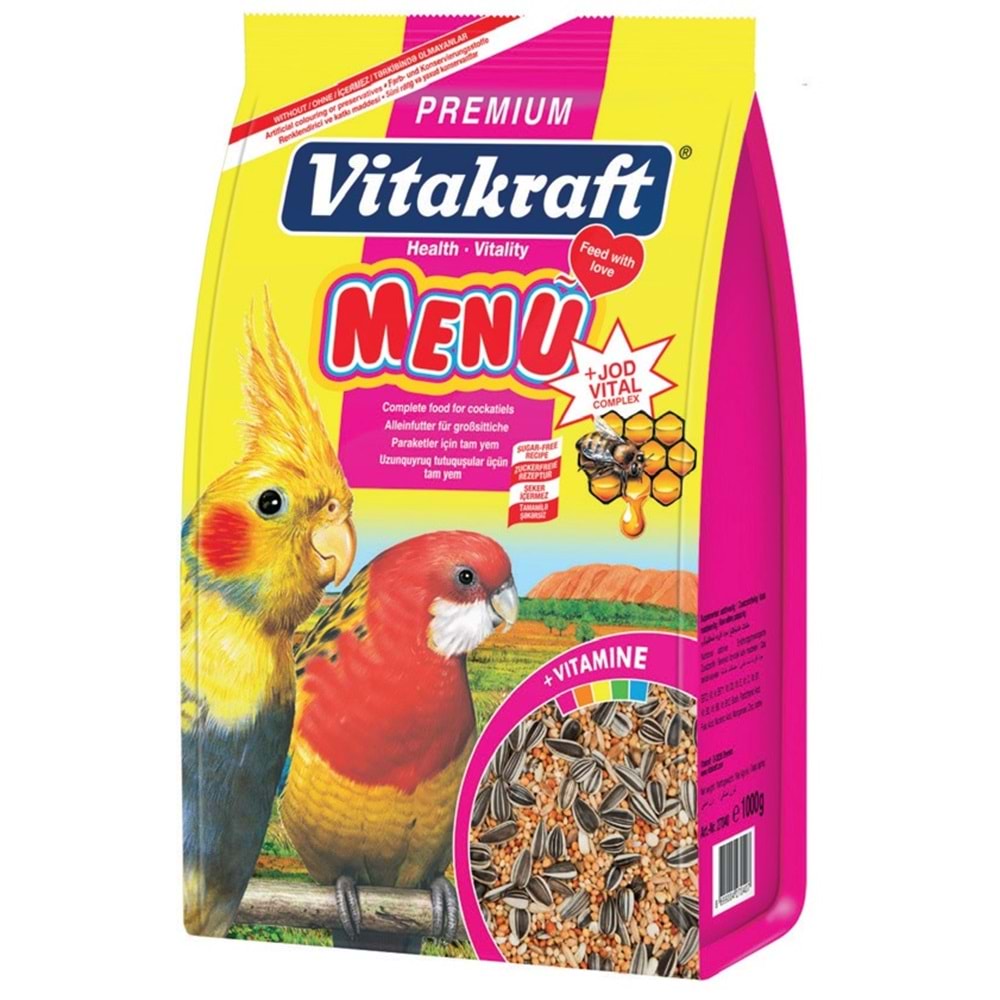 Vitakraft Menü Paraket Yemi 1000 Gr 5li