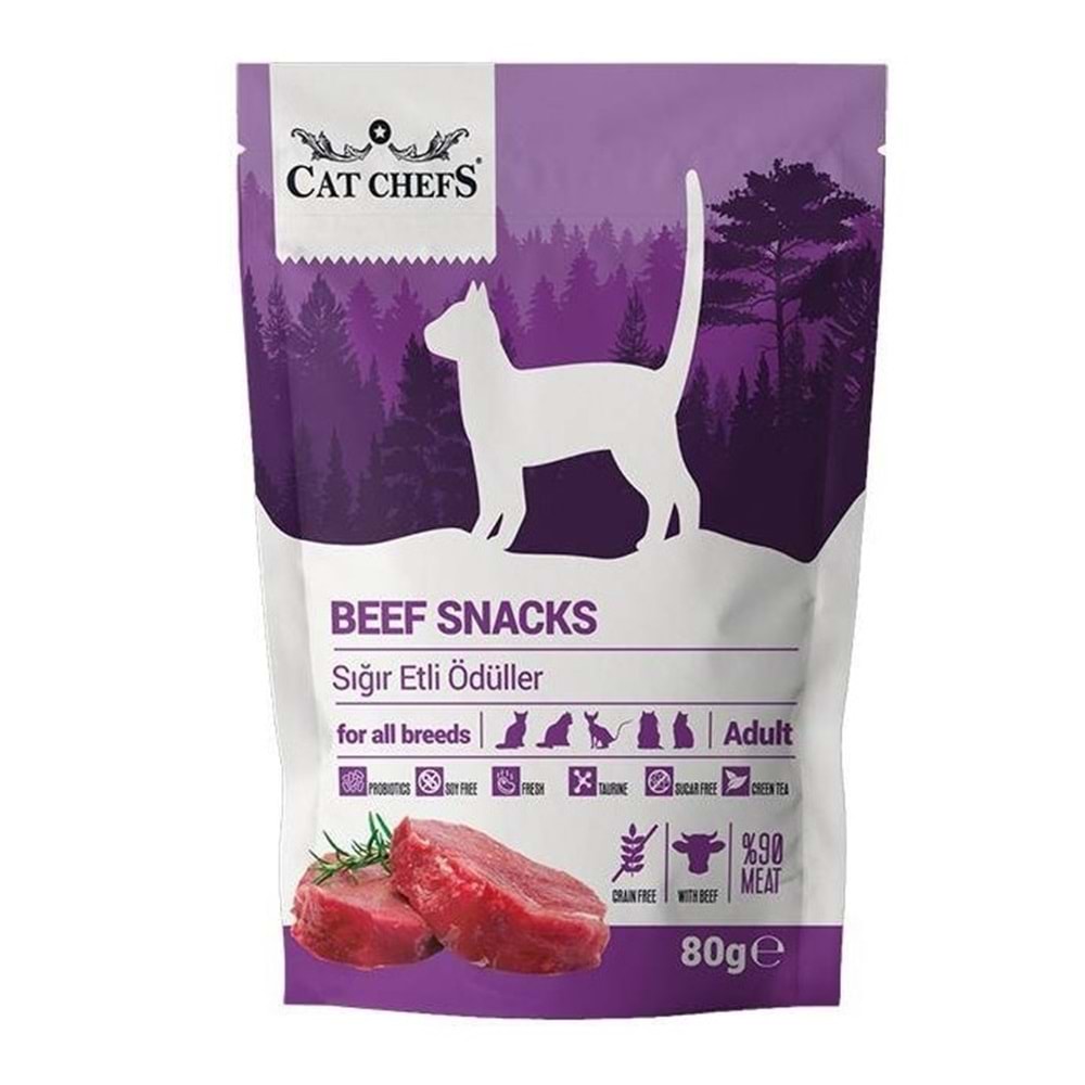 Cat Chefs Sığır Etli Beef Snack Kedi Ödülü 80 Gr
