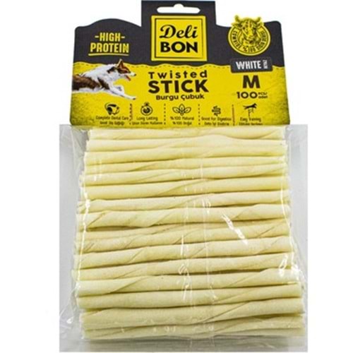 Delibon Burgulu Kalın Beyaz Kemik 50li Paket