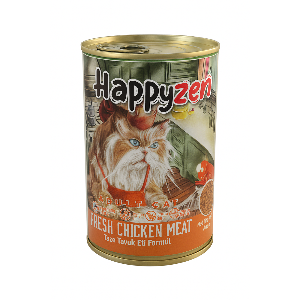 Happyzen Tavuklu Kedi Konservesi 400 Gr x 20 Adet