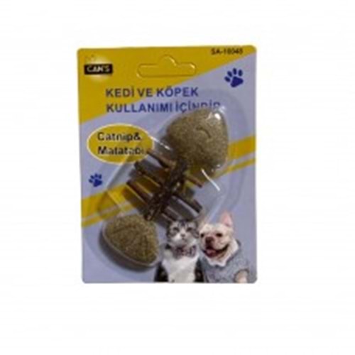 Cans Catnip & Matatabi Kılçık Oyuncak 8.5 x 4 cm
