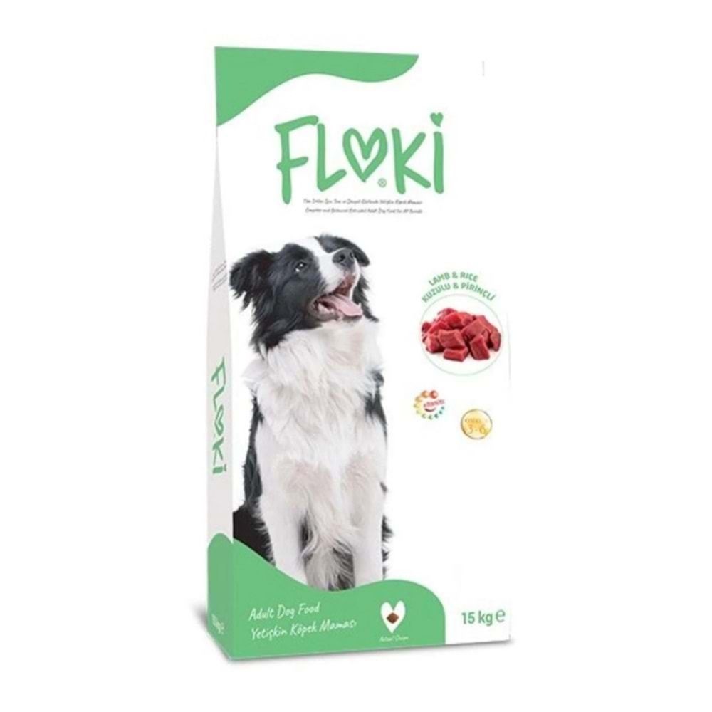 Floki Kuzulu Yetişkin Köpek Maması 15 Kg