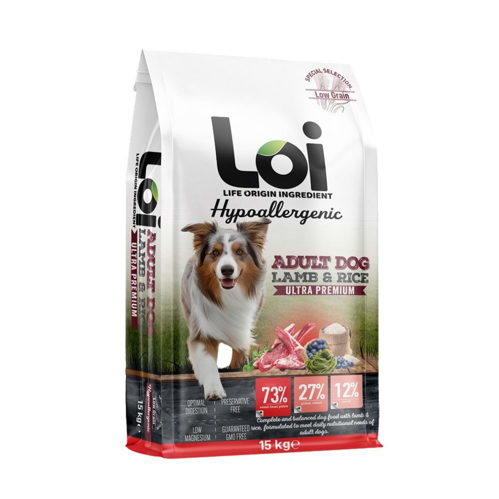 Loi Kuzu Etli Yetişkin Köpek Maması 15 Kg
