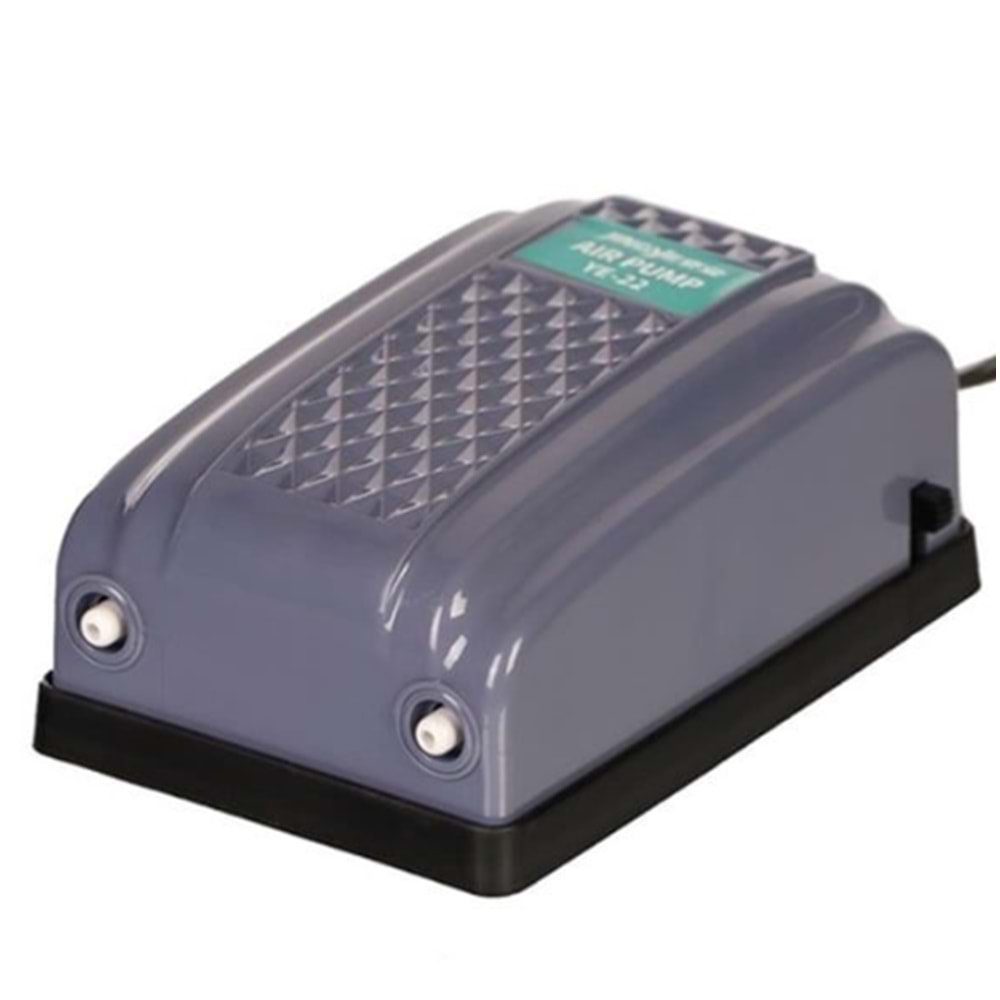 Jingye Çift Çıkışlı Akvaryum Hava Motoru Gri 5W, 2x4L/Min