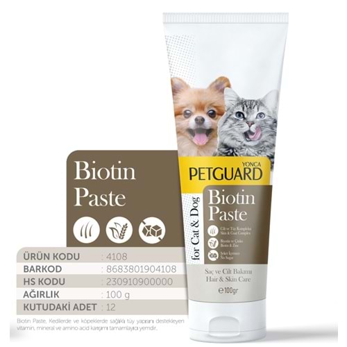 Petguard Kedi Köpek Biyotin Malt 100 Gr
