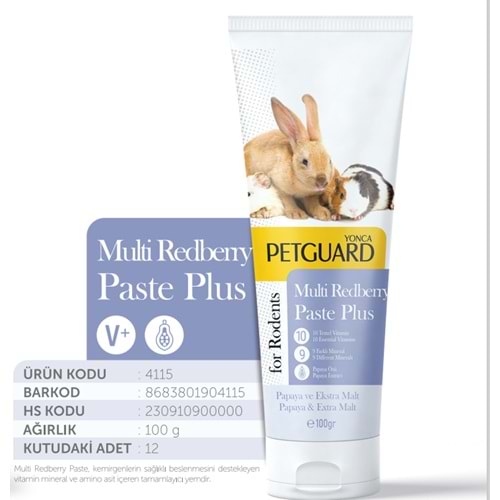 Petguard Multi Redberry Plus Malt 100 Gr